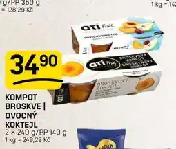 Flop KOMPOT BROSKVE | OVOCNÝ KOKTEJL 2 x 240 g/PP 140 g nabídka