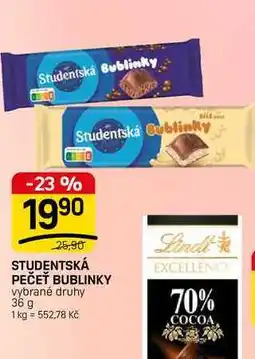 Flop STUDENTSKÁ PEČEŤ BUBLINKY vybrané druhy nabídka