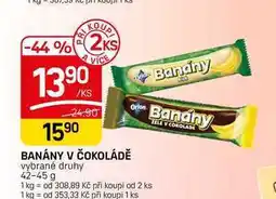 Flop BANÁNY V ČOKOLÁDĚ vybrané druhy nabídka