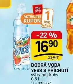 Flop DOBRÁ VODA YESS S PŘÍCHUTÍ vybrané druhy nabídka