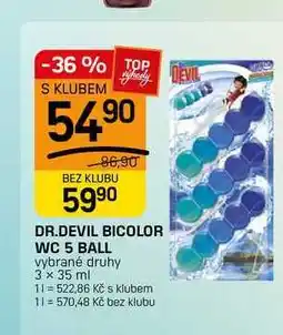 Flop DR.DEVIL BICOLOR WC 5 BALL vybrané druhy nabídka