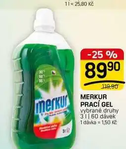 Flop MERKUR PRACÍ GEL vybrané druhy nabídka
