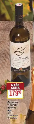 Billa Zámecké vinařství Bzenec Ego nabídka