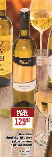 Billa Rodinné vinařství Břeclav jakostní vína s přívlastkem nabídka