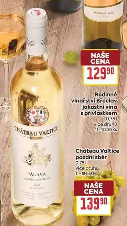 Billa Château Valtice pozdní sběr nabídka