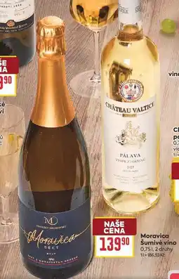 Billa Moravica Šumivé vino nabídka