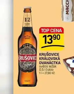 Flop KRUŠOVICE KRÁLOVSKÁ DVANÁCTKA světlý ležák nabídka