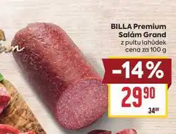 Billa BILLA Premium Salám Grand z pultu lahůdek cena za nabídka
