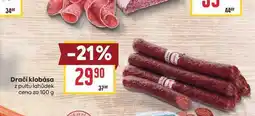 Billa Dračí klobása z pultu lahůdek cena za nabídka