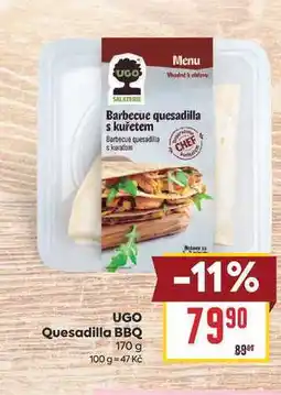 Billa UGO Quesadilla BBQ nabídka