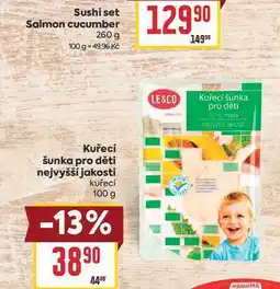 Billa Kuřecí šunka pro děti nejvyšší jakosti kuřecí nabídka
