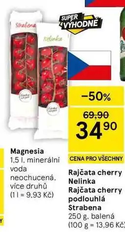 Tesco Rajčata cherry Nelinka nabídka