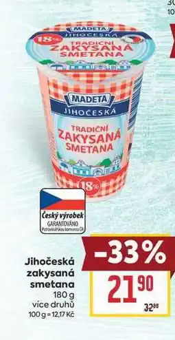 Billa Jihočeská zakysaná smetana nabídka