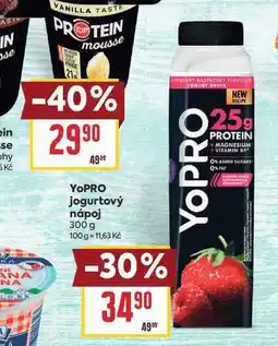 Billa YOPRO jogurtový nápoj nabídka