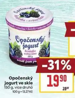 Billa Opočenský jogurt ve skle nabídka