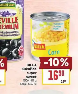 Billa BILLA Kukuřice super sweet 150/140 g nabídka