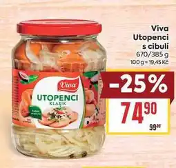 Billa Viva Utopenci s cibulí 670/385g nabídka