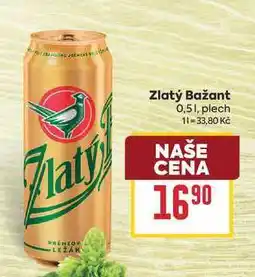 Billa Zlatý Bažant 0,51, plech nabídka