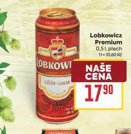 Billa Lobkowicz Premium 0,51, plech nabídka