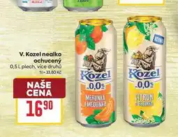 Billa V. Kozel nealko ochucený 0,51, plech nabídka