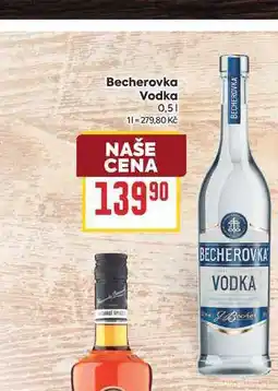 Billa Becherovka Vodka nabídka