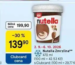 Tesco Nutella Zmrzlina nabídka