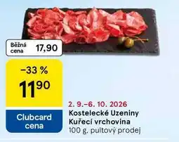 Tesco Kostelecké Uzeniny Kuřecí vrchovina nabídka