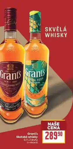 Billa Grant's Skotská whisky nabídka