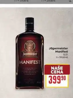 Billa Jägermeister Manifest nabídka