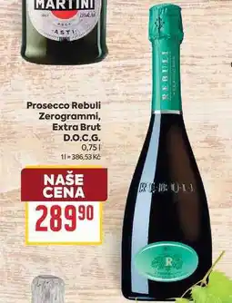 Billa Prosecco Rebuli Zerogrammi, Extra Brut D.O.C.G nabídka