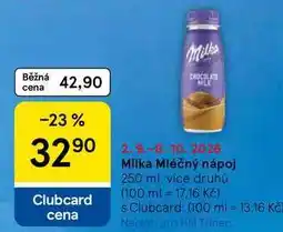 Tesco Milka Mléčný nápoj nabídka