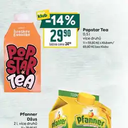 Billa Popstar Tea nabídka