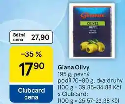 Tesco Giana Olivy, 195 g. pevný podíl nabídka
