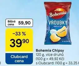 Tesco Bohemia Chipsy, 120 g, více druhů nabídka