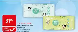 Tesco Fred & Flo Vlhčené ubrousky, 72 ks, dva druhy nabídka