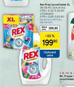 Tesco Rex Prací prostředek XL, 36-55 PD, více druhů nabídka