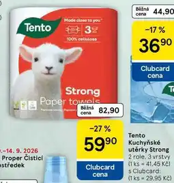 Tesco Tento Kuchyňské utěrky Strong, 2 role, 3 vrstvy nabídka