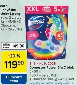 Tesco Domestos Power 5 WC blok nabídka