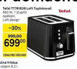 Tesco Tefal TT761838 Loft Topinkovač, 850 W, 7 stupňů opékání, Loft design nabídka