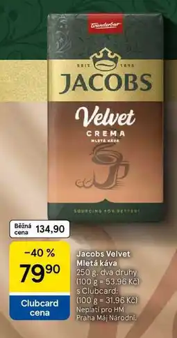 Tesco Jacobs Velvet Mletá káva nabídka