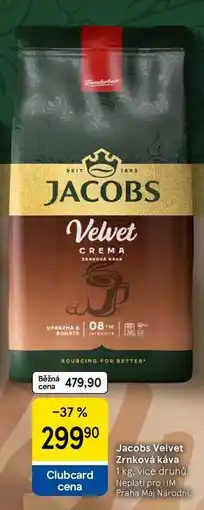 Tesco Jacobs Velvet Zrnková káva nabídka