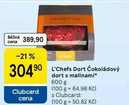 Tesco L'Chefs Dort Čokoládový dort s malinami nabídka