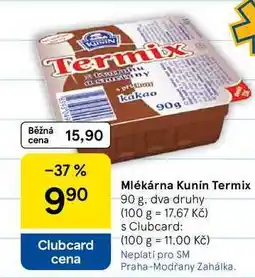 Tesco Mlékárna Kunín Termix nabídka