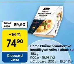 Tesco Hamé Plněné bramborové knedlíky se zelím a cibulkou nabídka