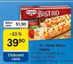 Tesco Dr. Oetker Bistro bagety, 2x 125 g, vybrané druhy nabídka