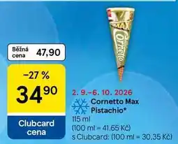 Tesco Cornetto Max Pistachio nabídka