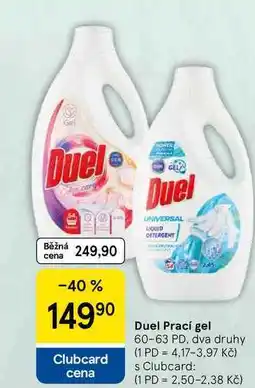 Tesco Duel Prací gel, 60-63 PD, dva druhy nabídka
