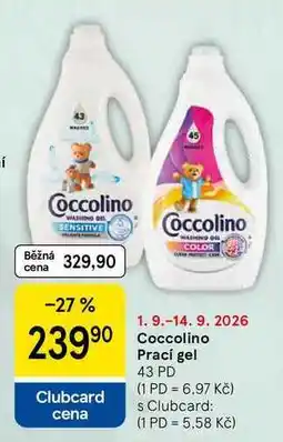 Tesco Coccolino Prací gel, 43 PD nabídka