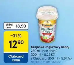 Tesco Krajanka Jogurtový nápoj, 230 ml, více druhů nabídka