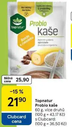 Tesco Topnatur Probio kaše, 60 g, více druhů nabídka